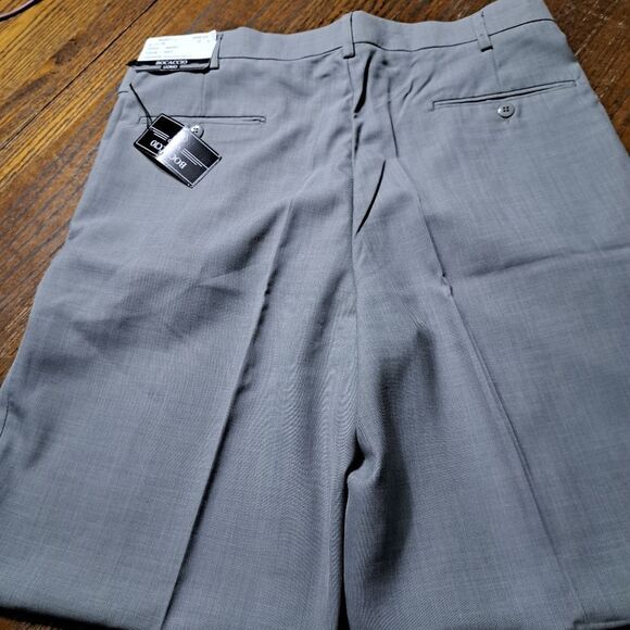 New 34x32 Bocaccio Uomo Grey Pleated Dress Suit Tuxedo Pants Formal Wear NWT - Picture 4 of 6